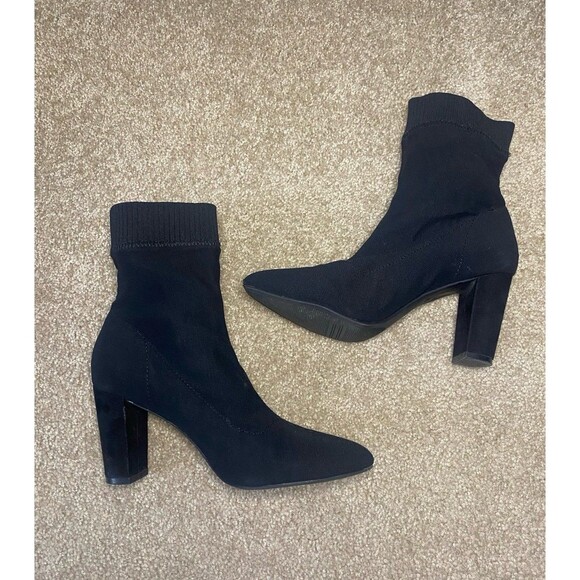 Simply Vera Vera Wang Black Sock Boot Heels Womens Size 6.5 M - Picture 1 of 10